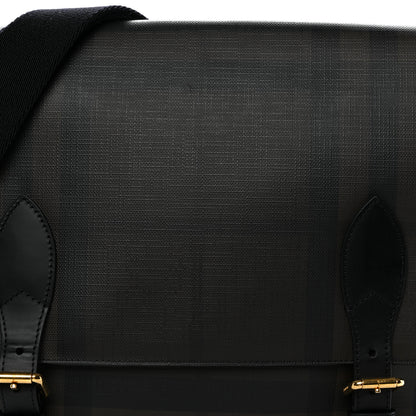 Burberry Smoked Check Medium Hendley Messenger Bag Black 8 of 10