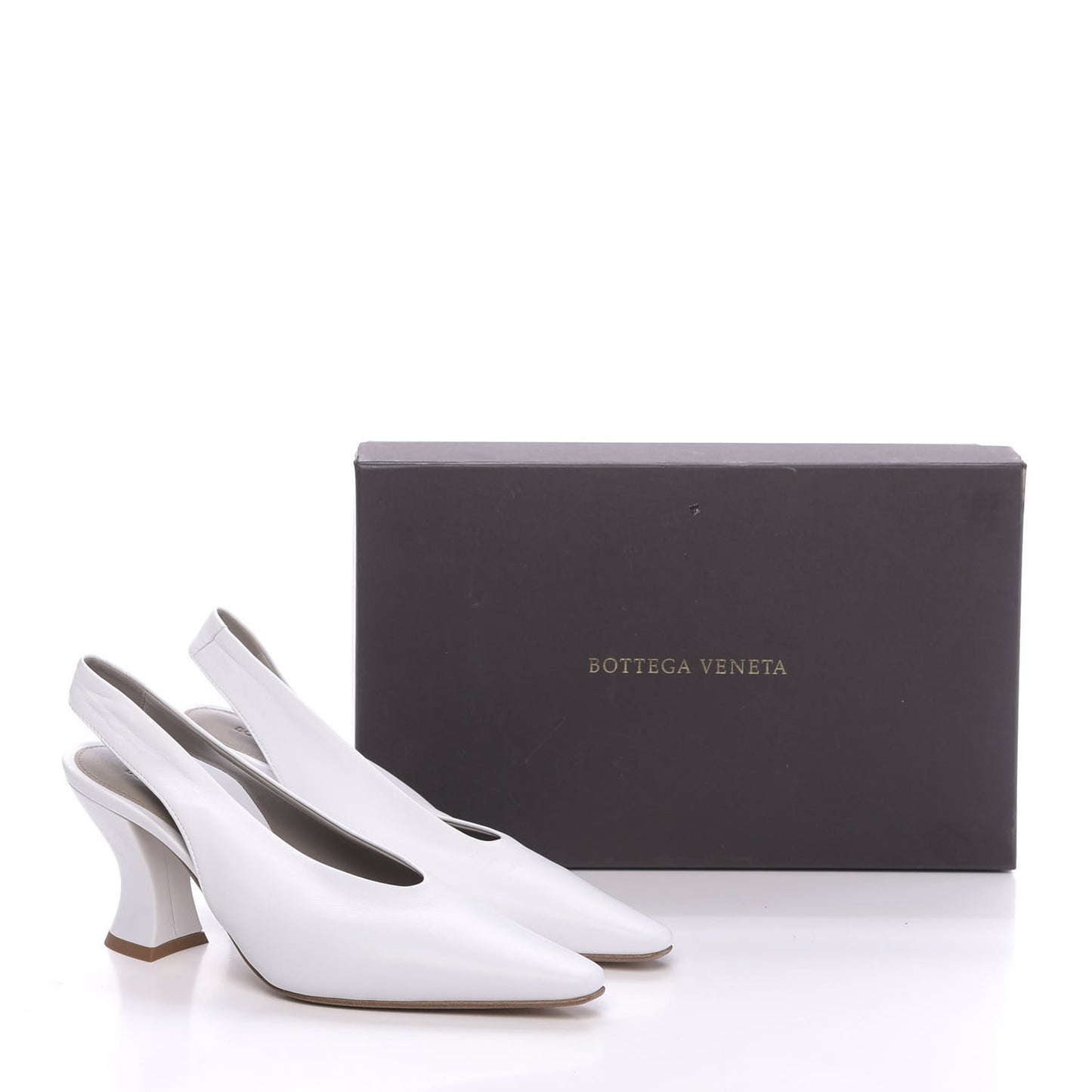 Nappa Almond Slingback Pumps 37 Ivory