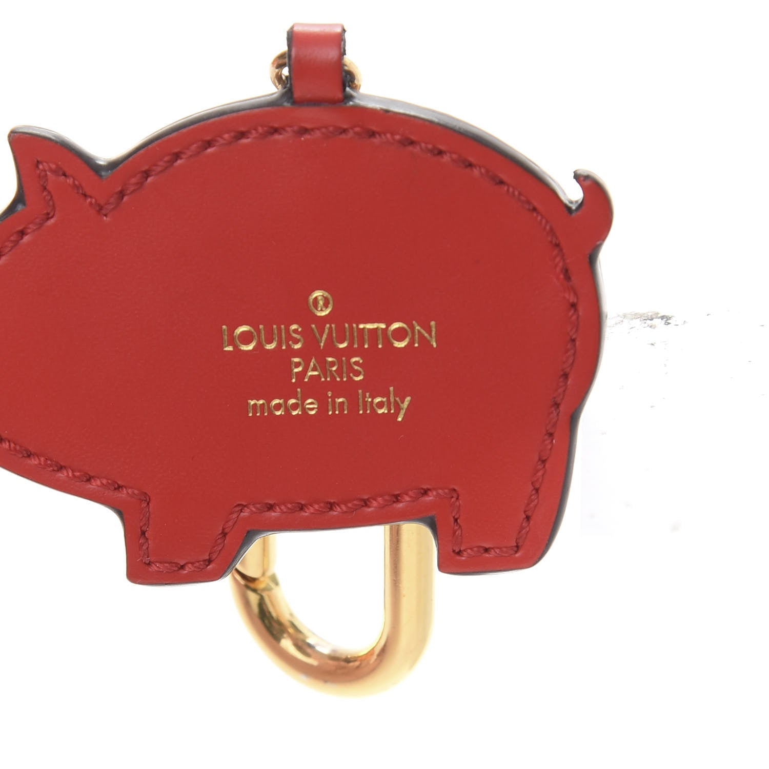 Louis Vuitton Calfskin Superstition Pig Bag Charm Key Holder Rose 3 of 5