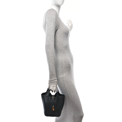 Hermes Taurillon Clemence Picotin Lock 18 PM Black 3 of 11
