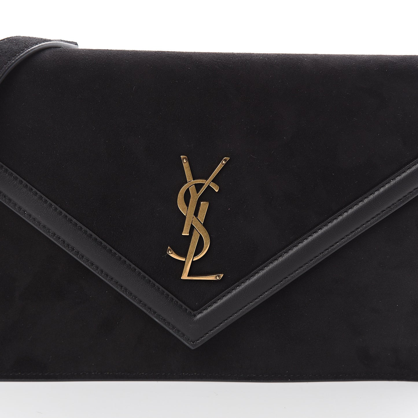 Suede Calfskin Monogram Le Sept Chain Bag Black