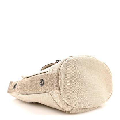 Prada Canvas Calfskin Mini Route Bucket Bag Naturale 4 of 11