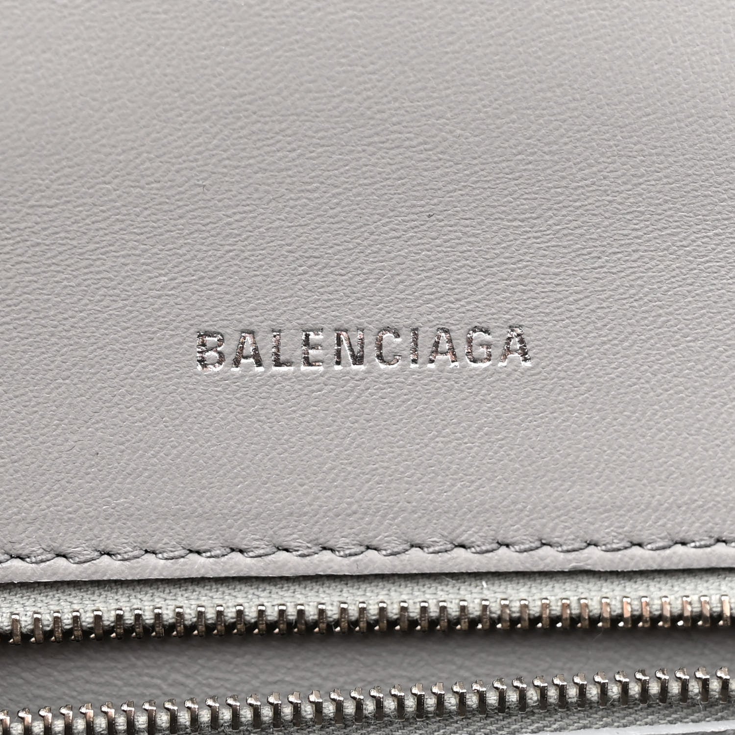 Balenciaga Shiny Calfskin Crocodile Embossed Small Hourglass Top Handle Bag Steel Grey 6 of 12