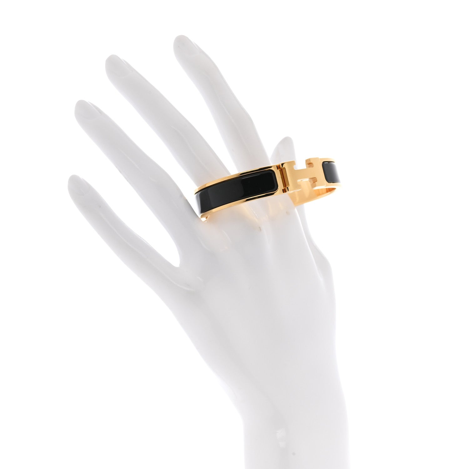 Hermes Enamel Narrow Clic Clac H Bracelet PM Black 2 of 5