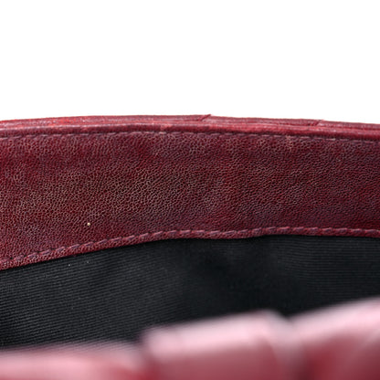 Saint Laurent Sheepskin Matelasse Chevron Large College Monogram Satchel Oxblood 20 of 26