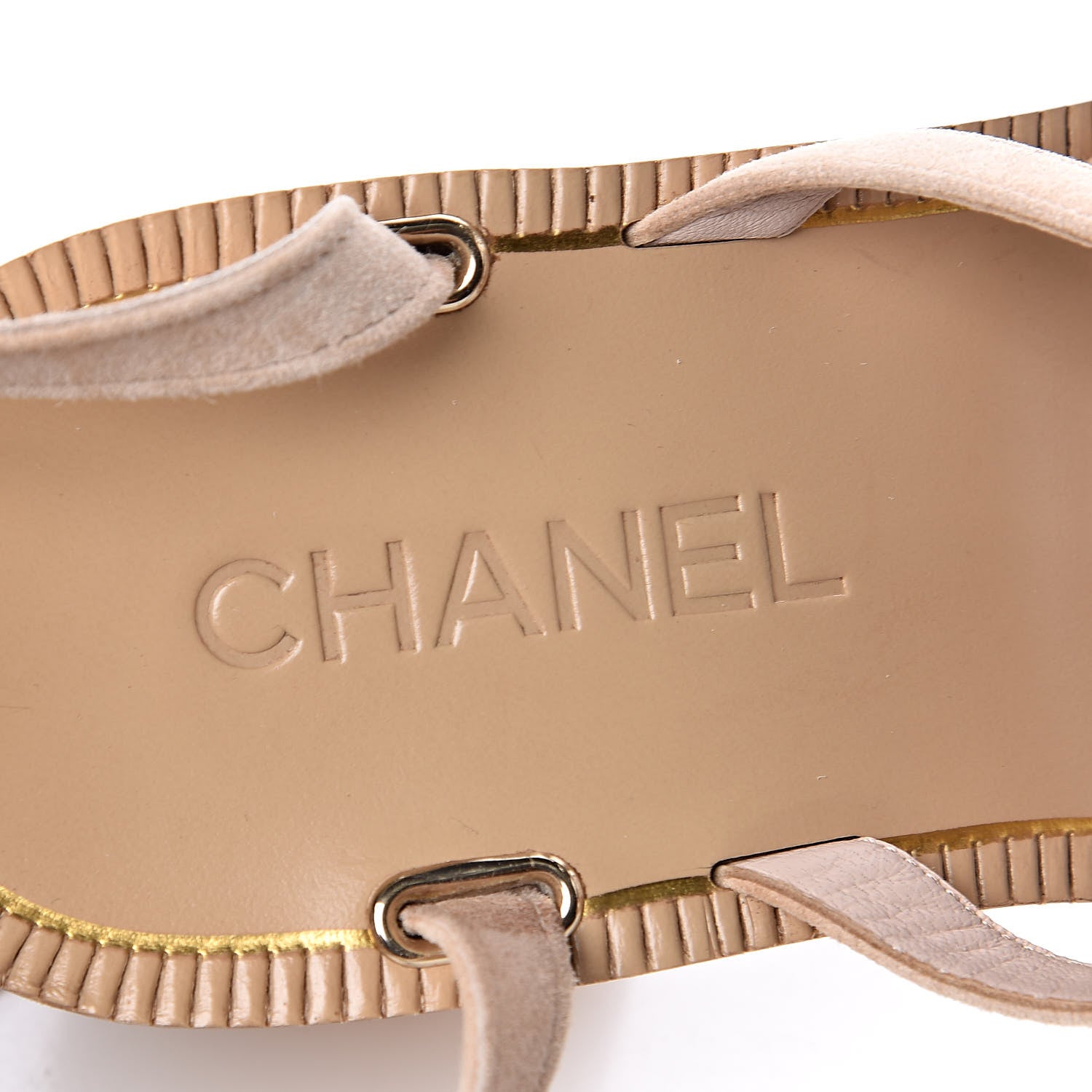 Chanel Suede Wrap Sandals 37 Light Pink 8 of 9