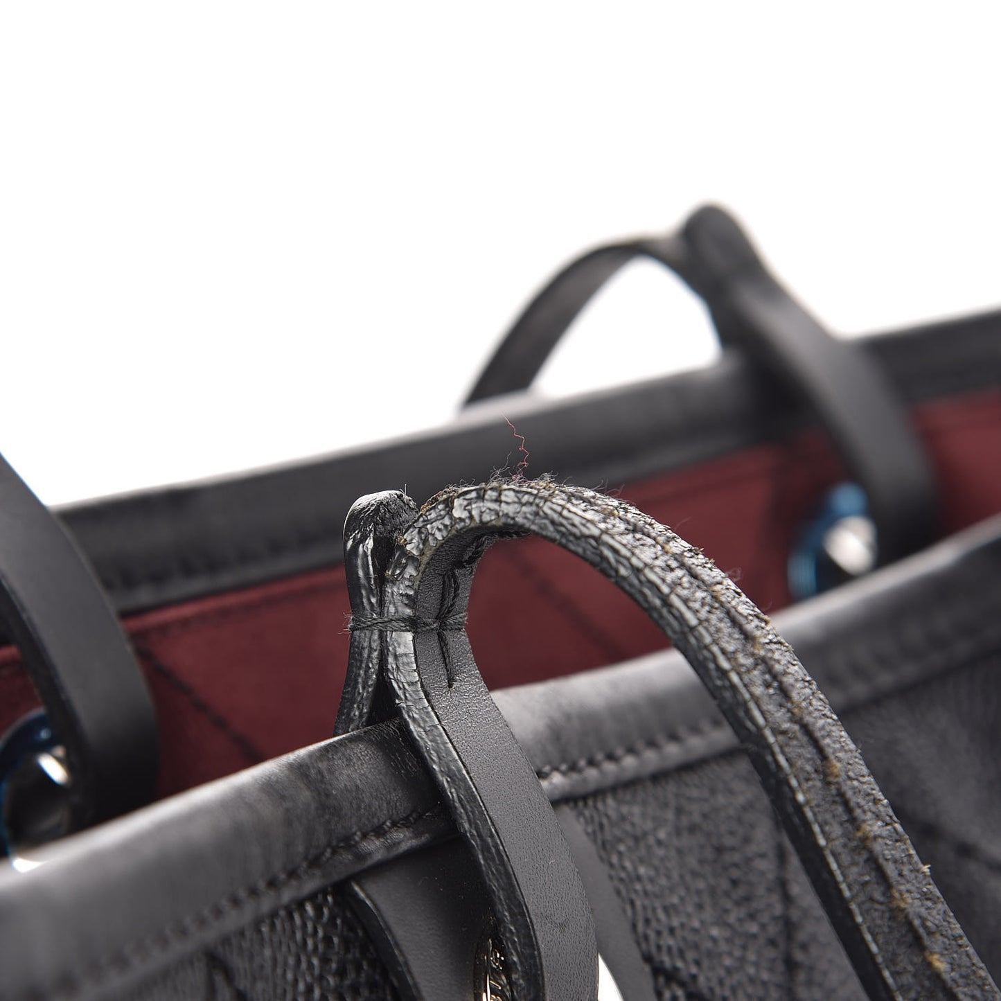 Grained Calfskin Shopping Fever Tote Black