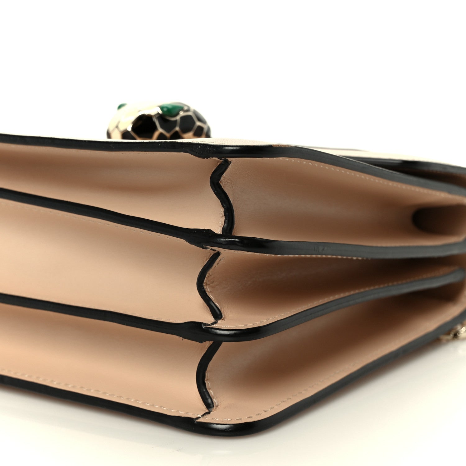 Bulgari Calfskin Serpenti Forever Top Handle Beige Green 13 of 13