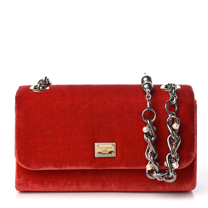 Dolce & Gabbana Velvet Mini Shoulder Bag Rosso 1 of 9