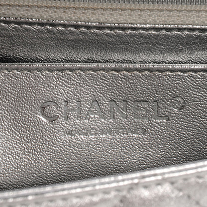 Chanel Metallic Lambskin Quilted Jumbo Single Flap Silver 6 of 7