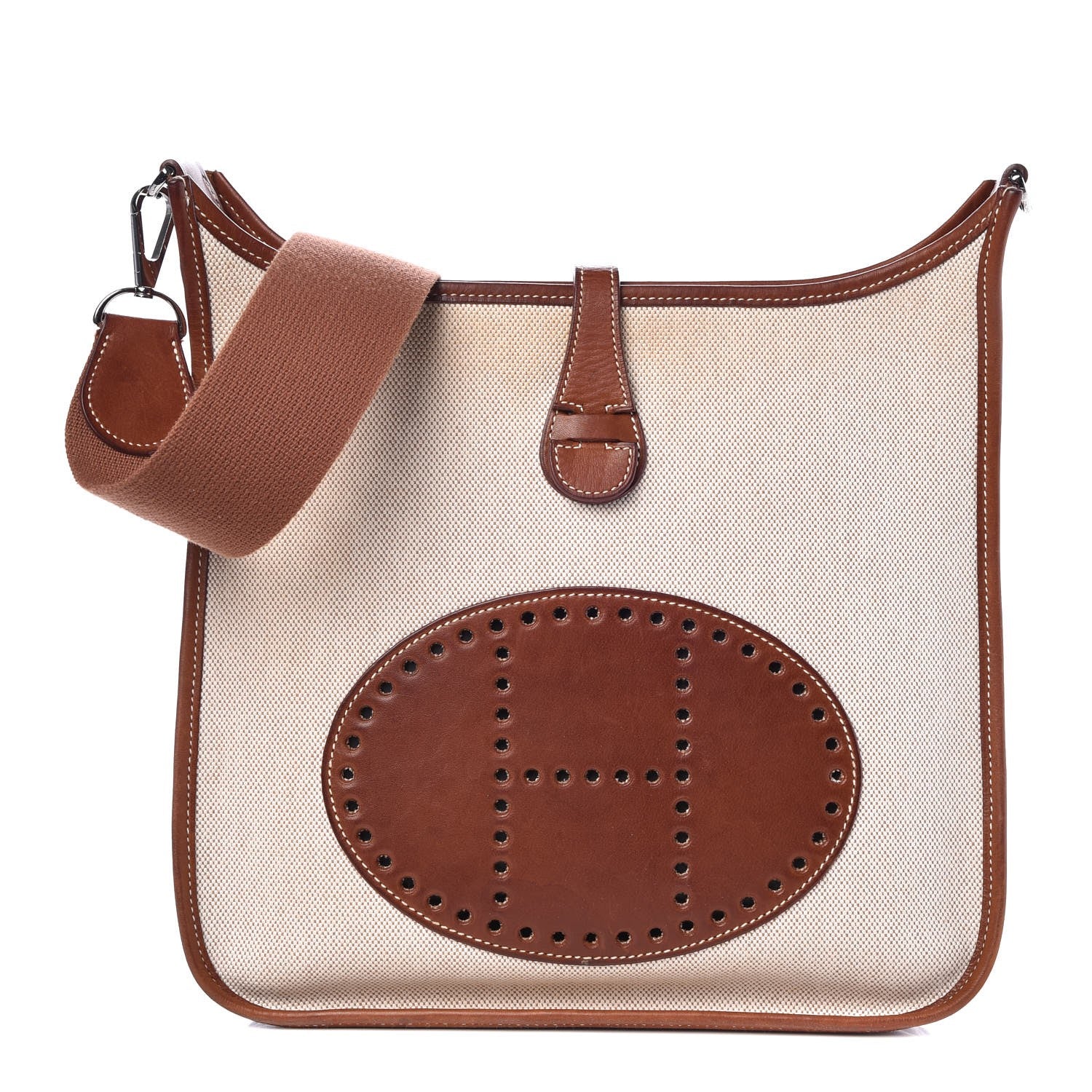 Hermes Toile Natural Barenia Evelyne II PM Fauve 1 of 10