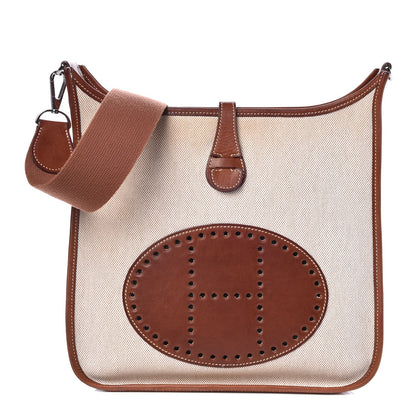 Hermes Toile Natural Barenia Evelyne II PM Fauve 1 of 10