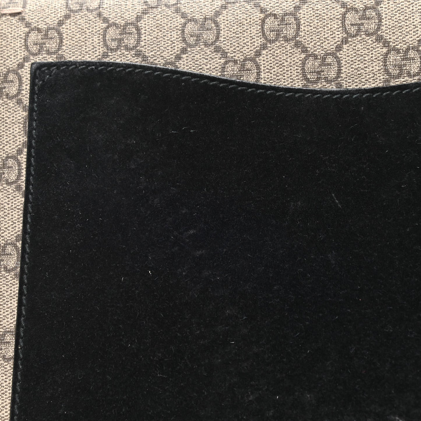 GG Supreme Monogram Medium Dionysus Shoulder Bag Black