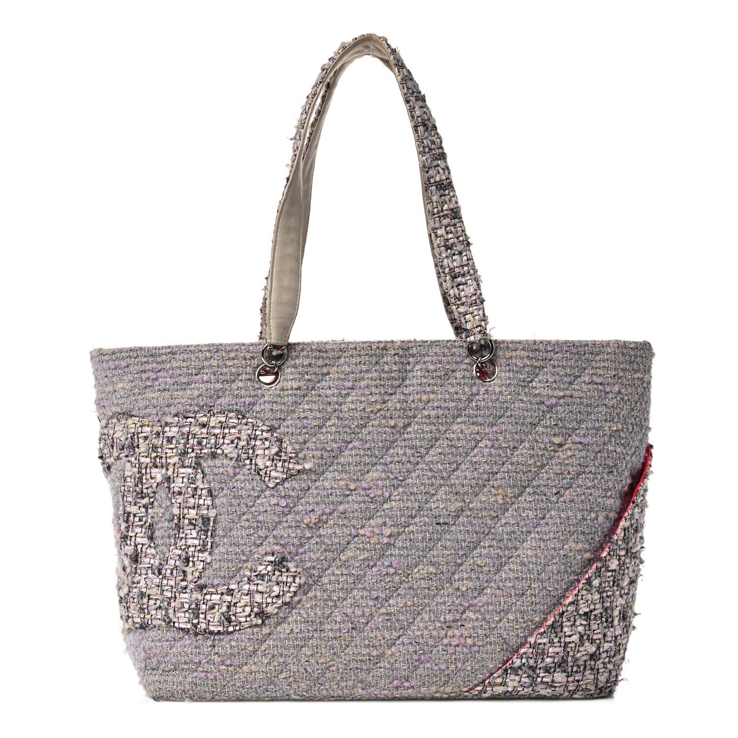 Chanel Tweed Quilted Cambon Tote Grey 1 of 11