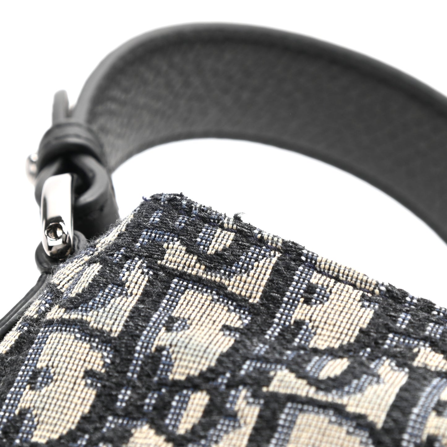Oblique Mini Soft Saddle Bag Beige Black