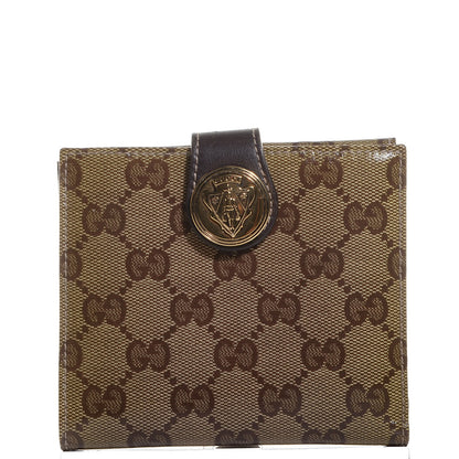 Gucci Crystal Monogram Hysteria French Wallet Dark Brown 1 of 8