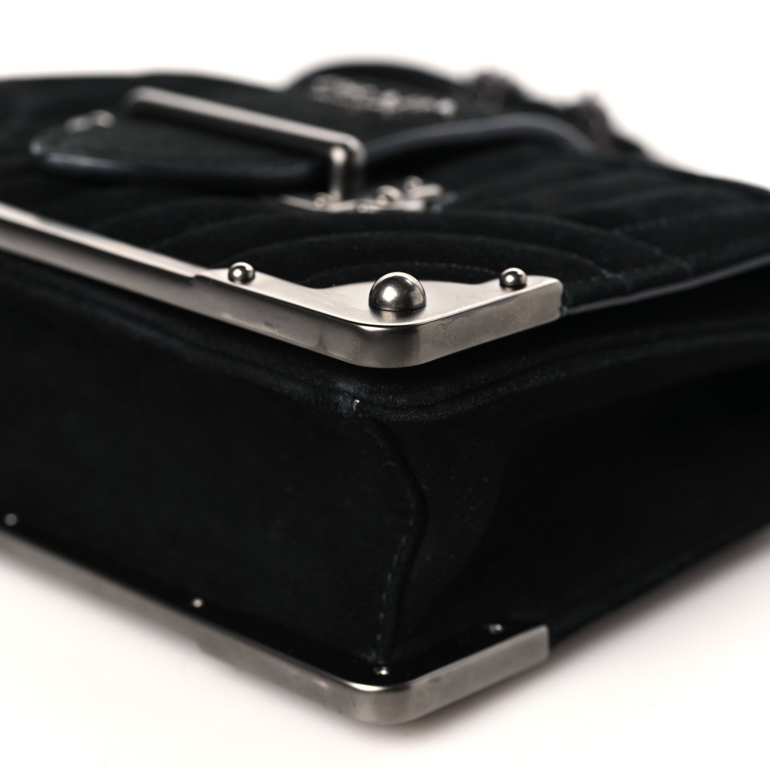 Prada Velvet Impuntu Cahier Bag Black 8 of 8