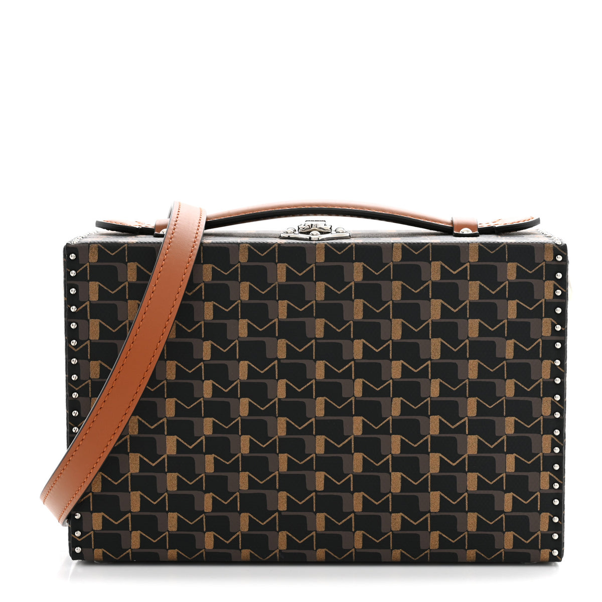 Moynat Toile 1920 Oh! Little Suitcase Carbon Bronze Cognac 1 of 11
