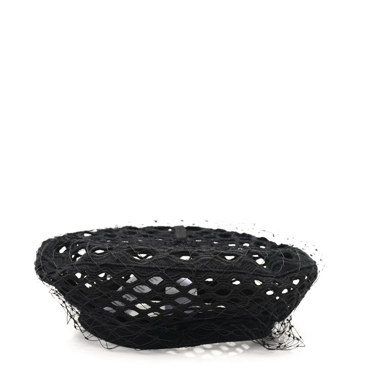 Christian Dior Mesh Arty Veil Beret 58 Black 5 of 8
