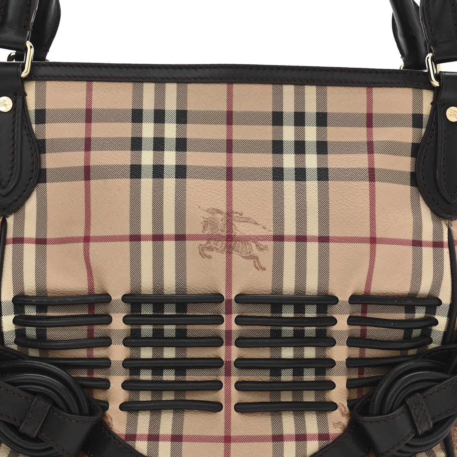 Burberry Haymarket Check Tote Chocolate 9 of 11
