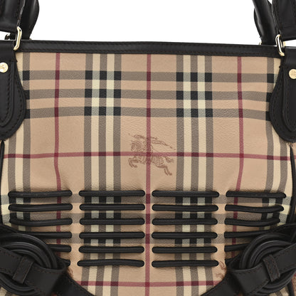 Burberry Haymarket Check Tote Chocolate 9 of 11