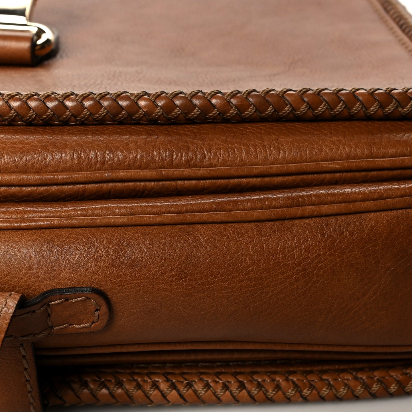Grained Calfskin Medium Marrakech Flap Messenger Bag Brown