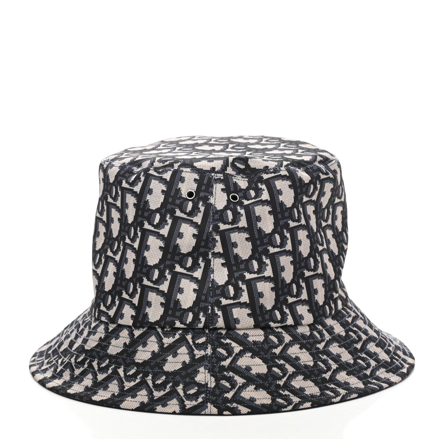 Christian Dior Polyester Cotton Oblique Teddy-D Brim Bucket Hat 58 4 of 16