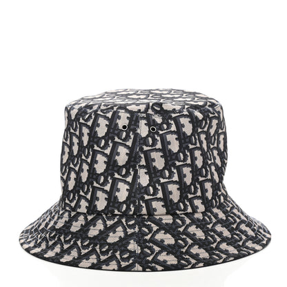 Christian Dior Polyester Cotton Oblique Teddy-D Brim Bucket Hat 58 4 of 16