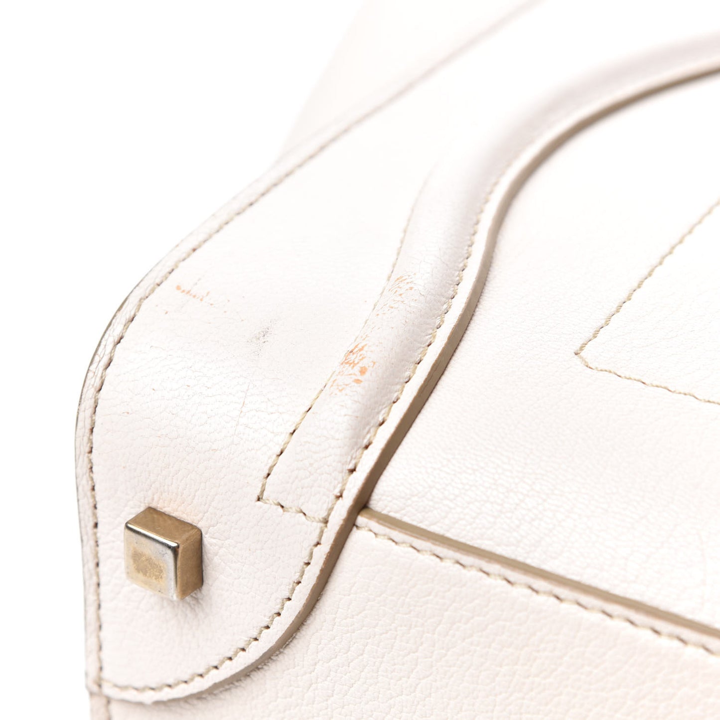 Goatskin Mini Luggage White