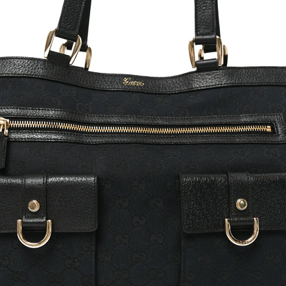 Gucci Monogram Abbey D Ring Tote Black 8 of 10