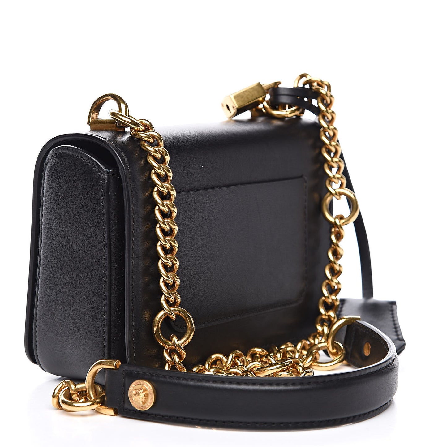 Calfskin Small Icon Chain Bag Black