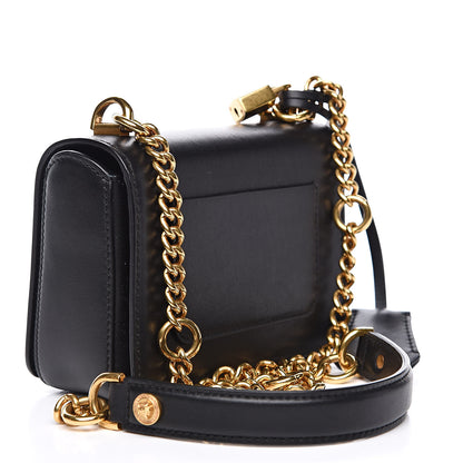 Versace Calfskin Small Icon Chain Bag Black 3 of 11