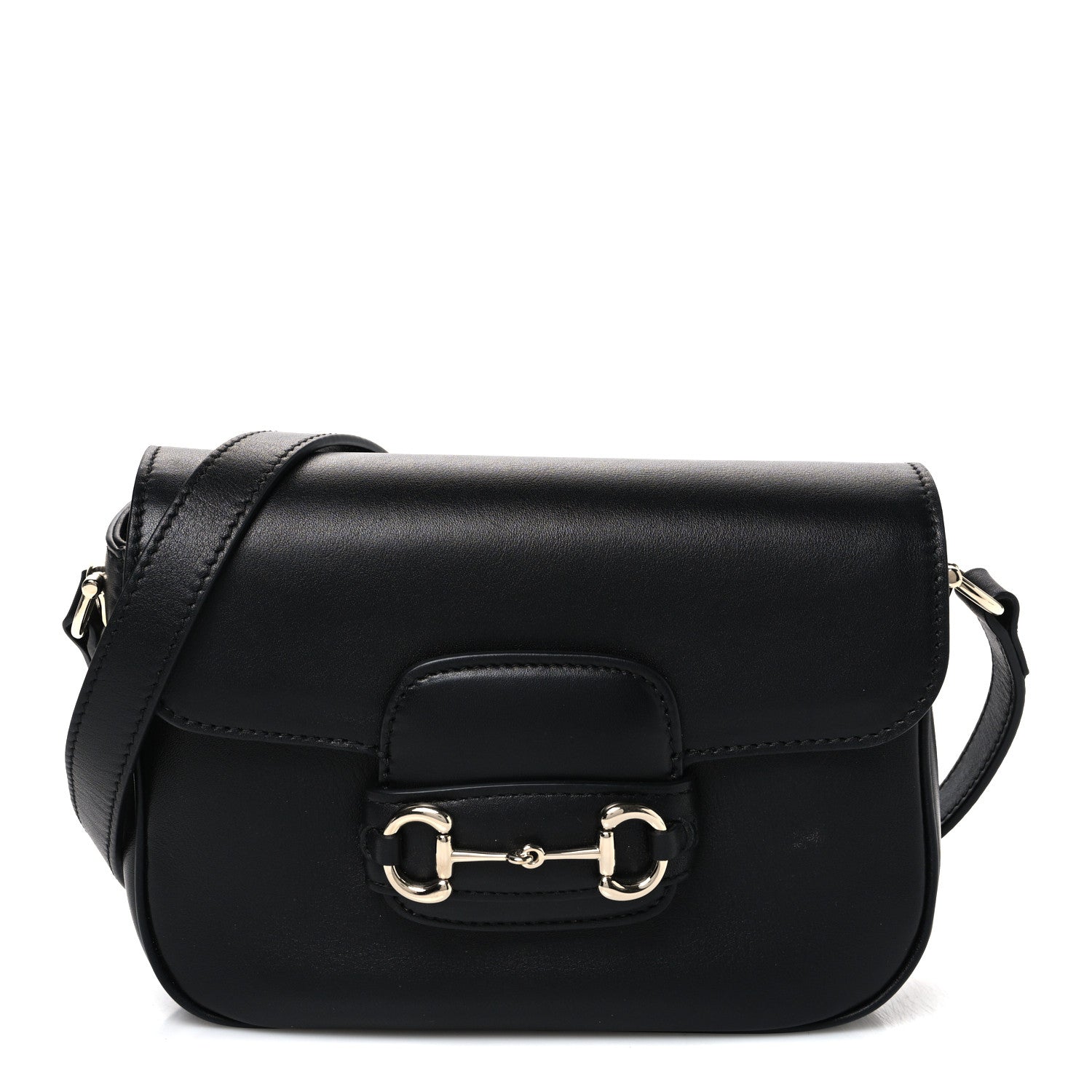 Gucci Arabella Calfskin Horsebit 1955 Small Shoulder Bag  Black 1 of 11