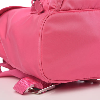 Prada Tessuto Nylon Vela Saffiano Mini Single Snap Buckle Backpack Fuxia 9 of 10