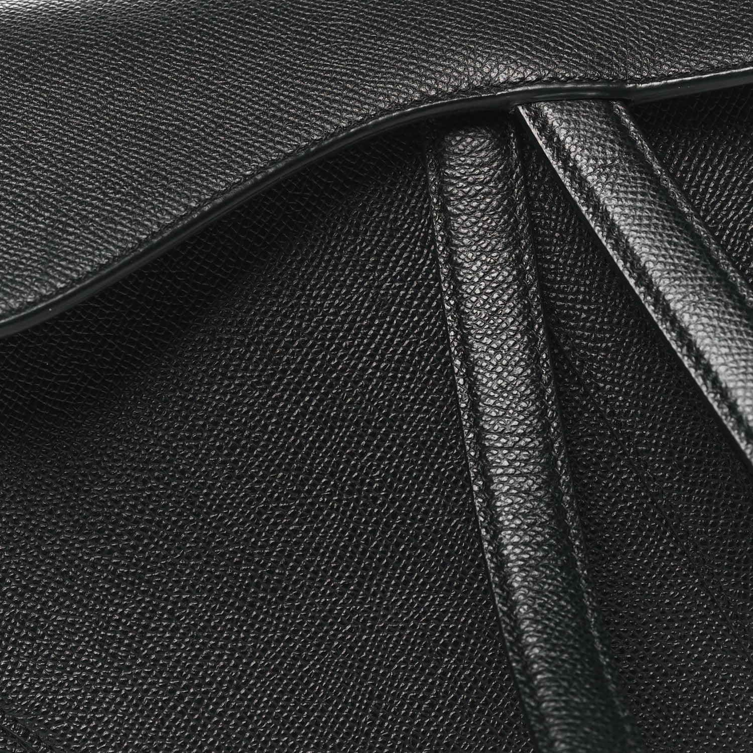 Christian Dior Grained Calfskin Saddle Bag Black 8 of 10