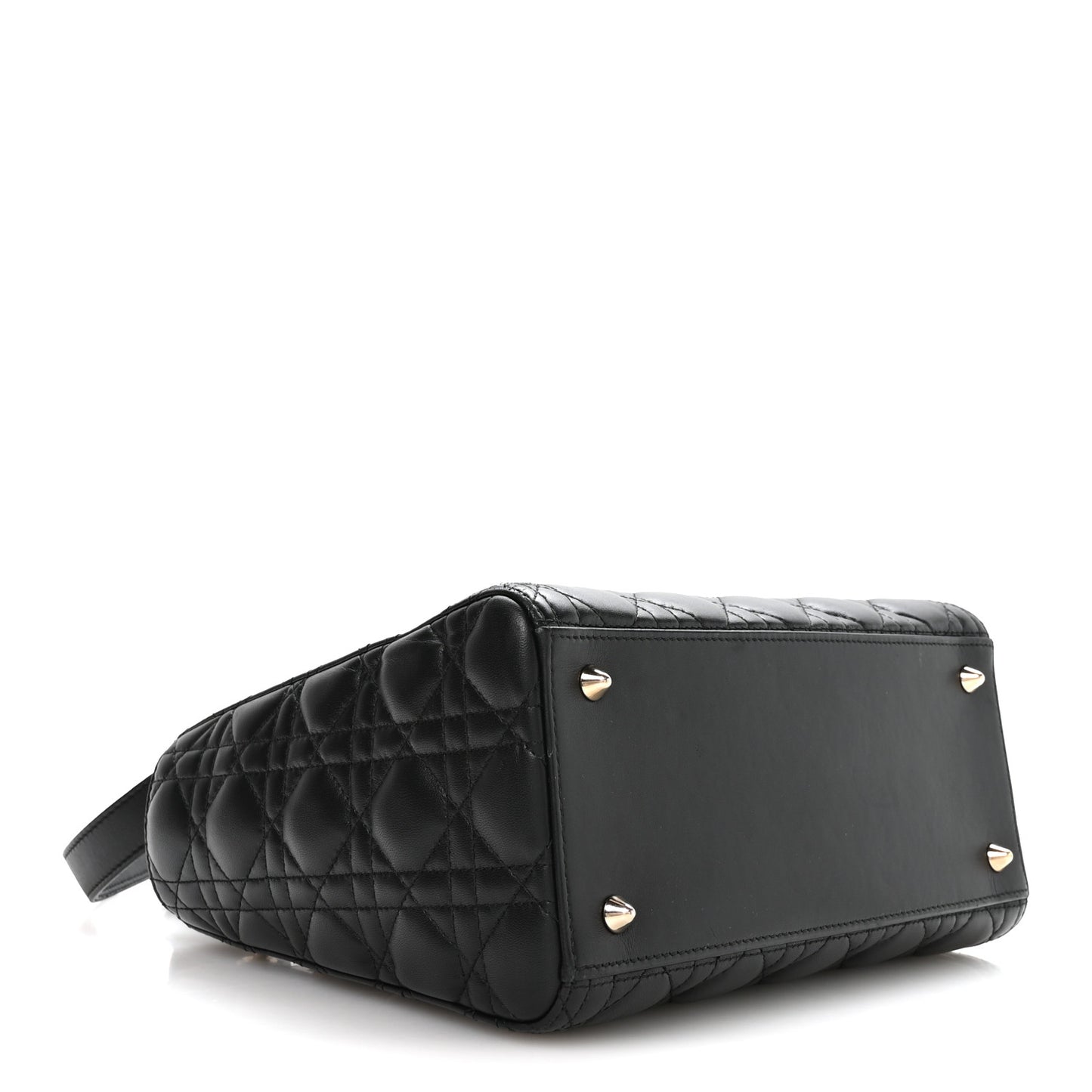 Lambskin Cannage Medium Lady Dior Black