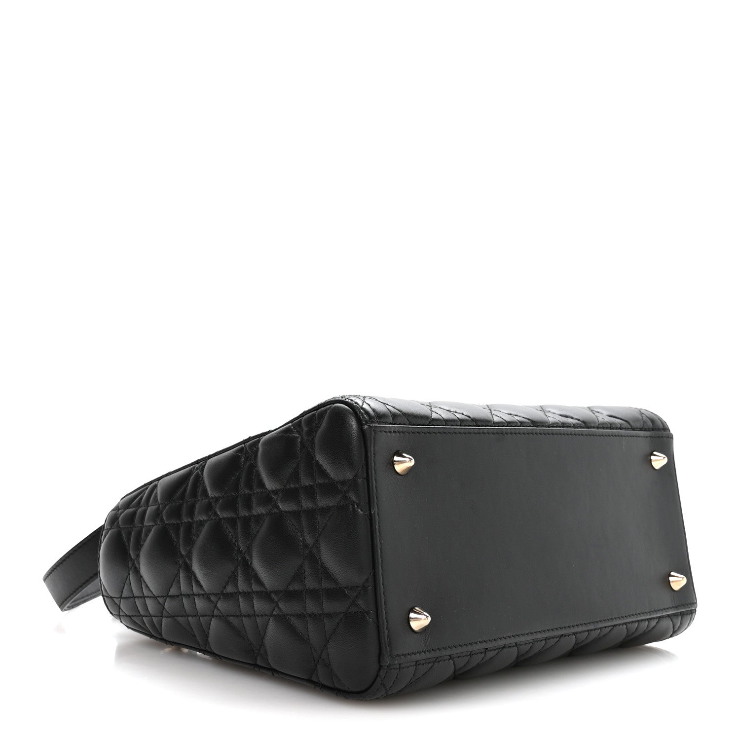 Christian Dior Lambskin Cannage Medium Lady Dior Black 3 of 9