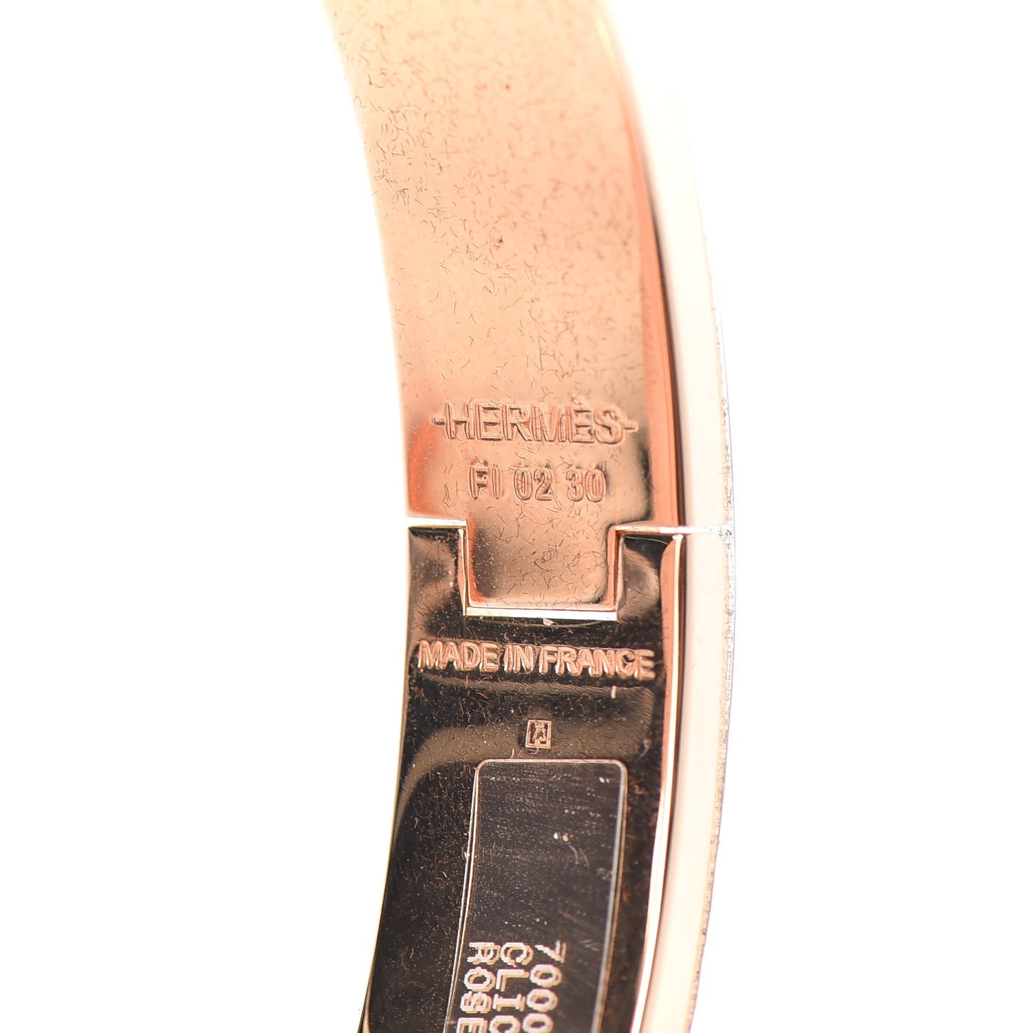 Hermes Narrow Enamel Clic Clac H Bracelet GM Rose Florida 4 of 4