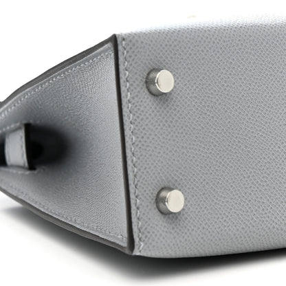 Hermes Madame Calfskin Mini Kelly Sellier 20 Gris Pantin 9 of 11