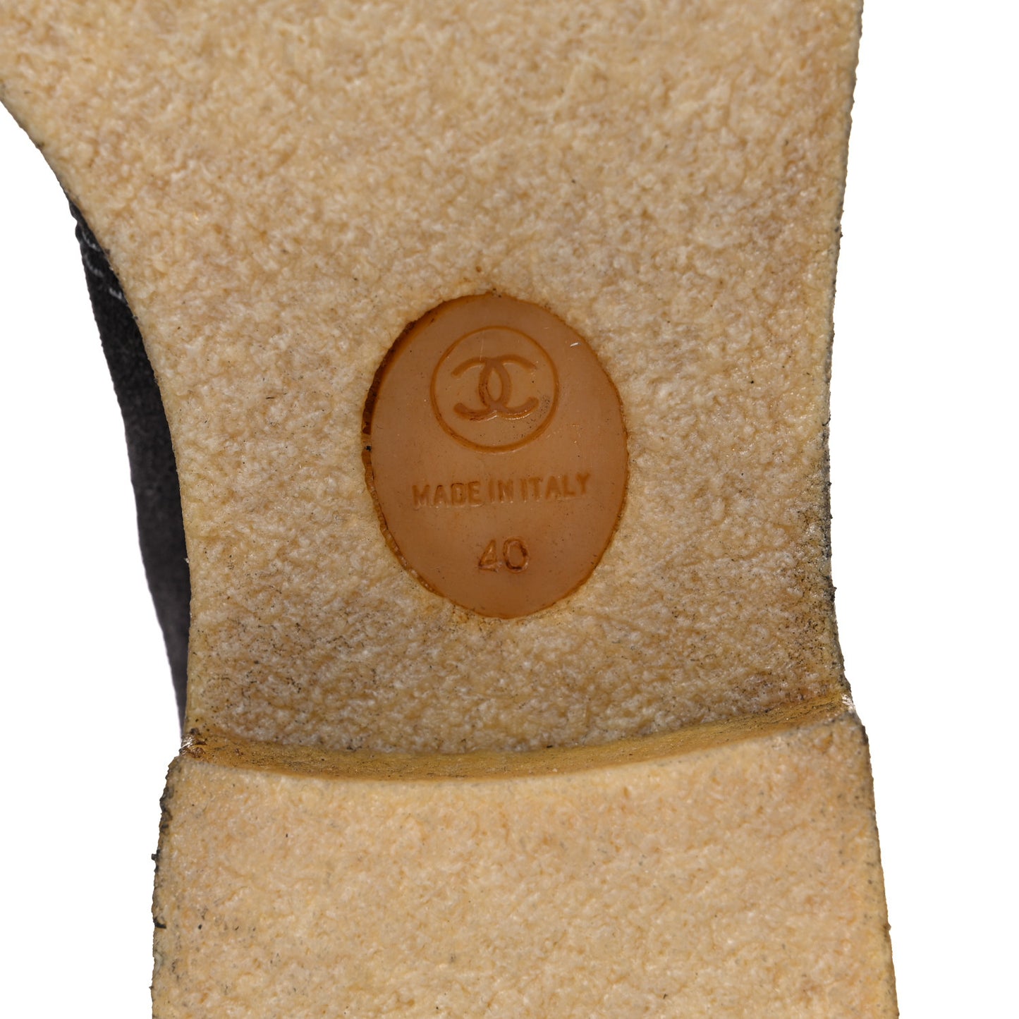 Suede Calfskin Zipper CC Boots 40 Grey