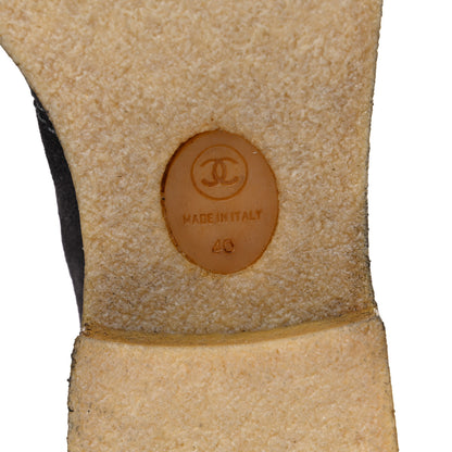 Chanel Suede Calfskin Zipper CC Boots 40 Grey 5 of 7