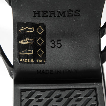 Hermes Rubber Chaine d'Ancre Nude Sandals 35 Black 7 of 9