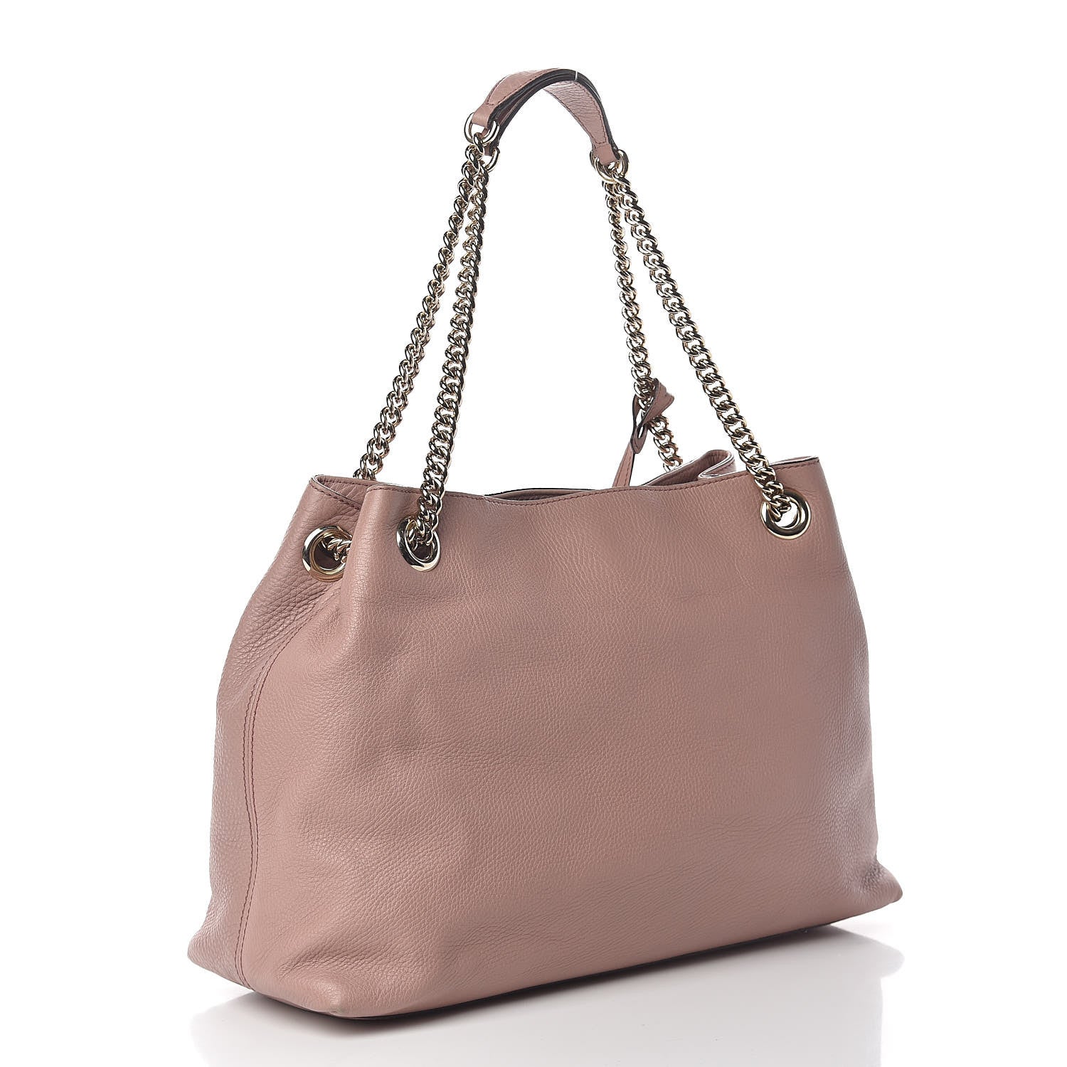 Gucci Pebbled Calfskin Medium Soho Chain Shoulder Bag Dark Cipria 3 of 15