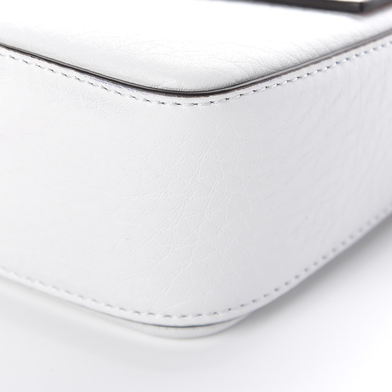 Fendi Cuoio Romano Mini Baguette White 9 of 9