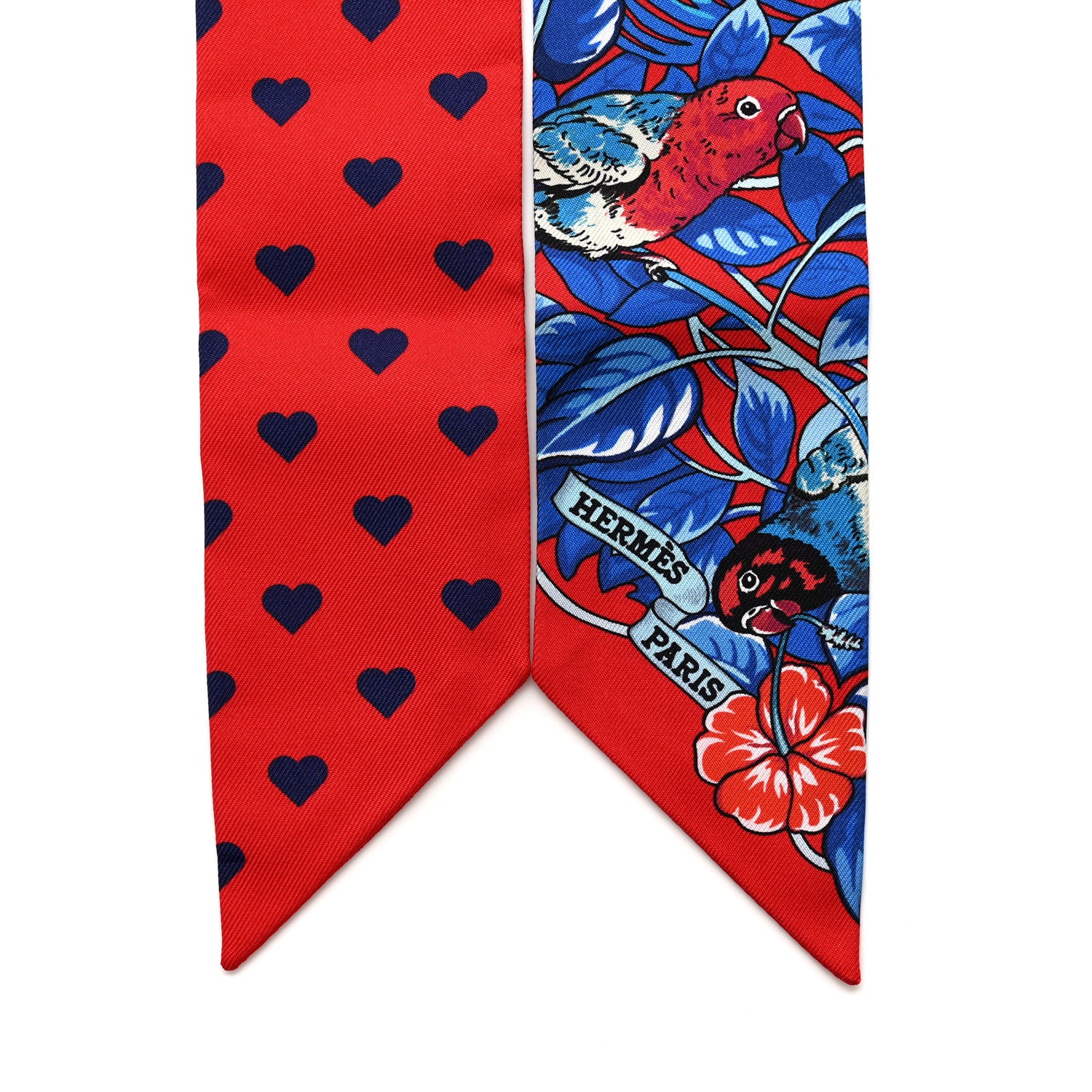 Hermes Silk Jungle Love Love Twilly Orange Bleu Brun 2 of 4
