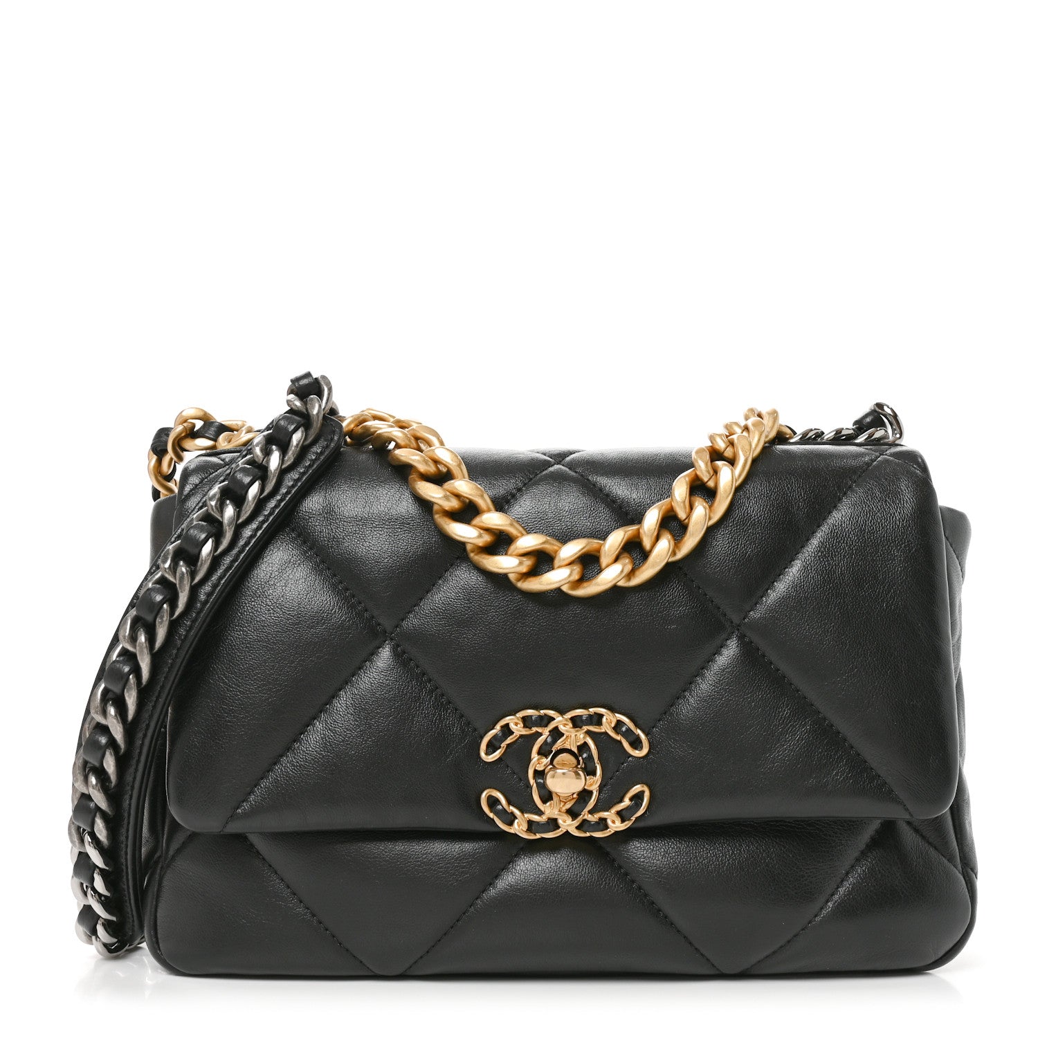 Chanel Lambskin Quilted Medium Chanel 19 Flap Black 1 of 11