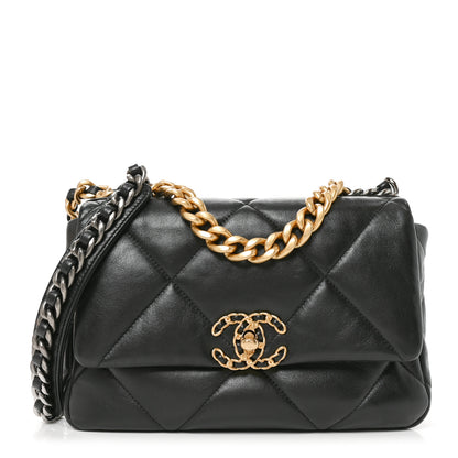 Chanel Lambskin Quilted Medium Chanel 19 Flap Black 1 of 11