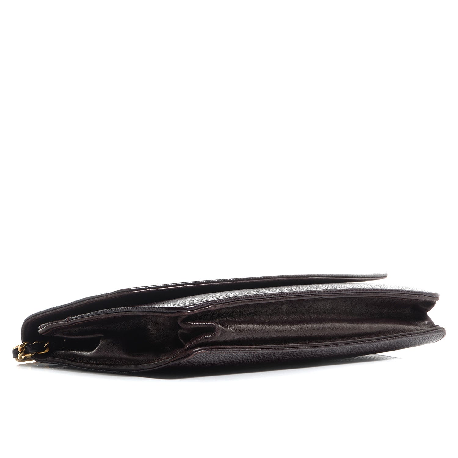 Chanel Caviar Timeless CC Wallet On Chain WOC Dark Brown 4 of 8
