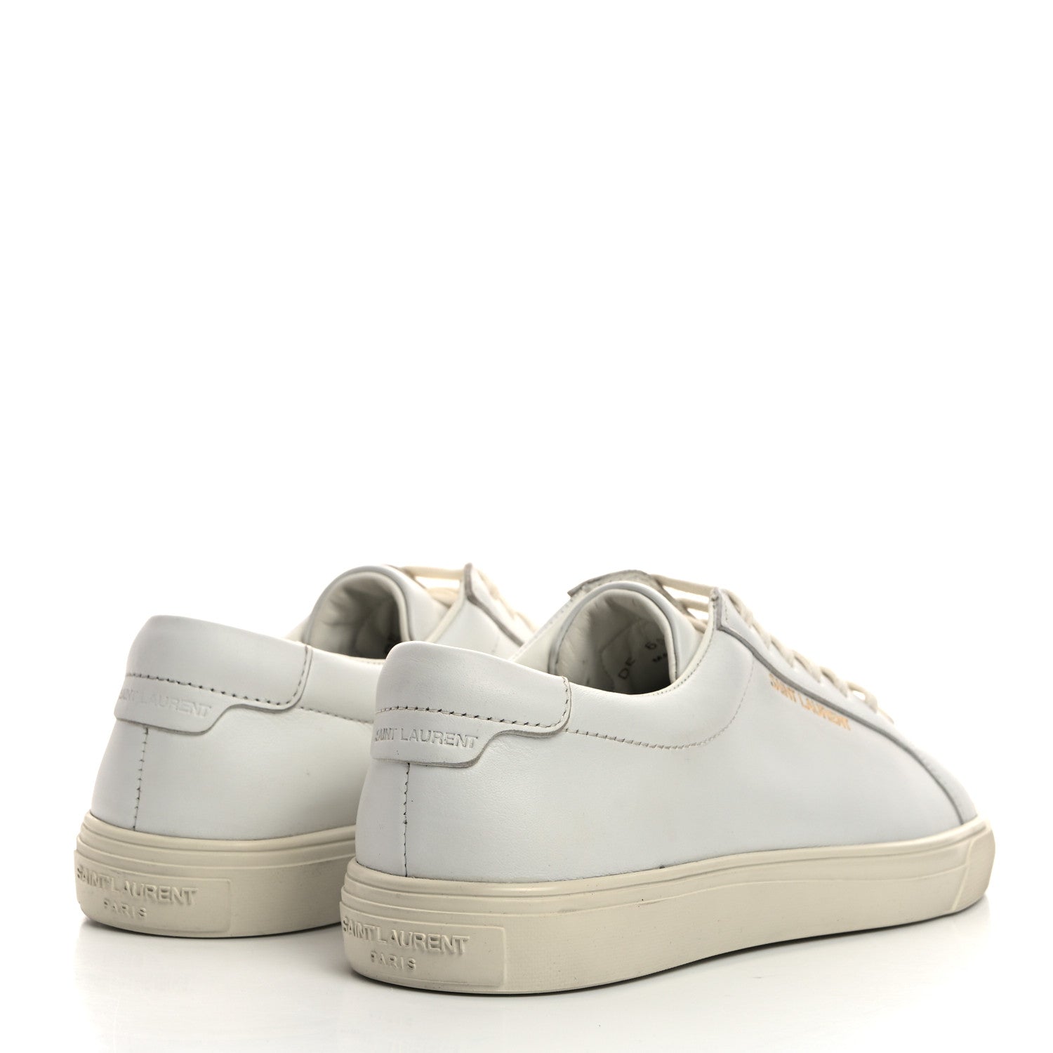 Saint Laurent Calfskin Andy Low Top Sneakers 36.5 Blanc Optique 4 of 9