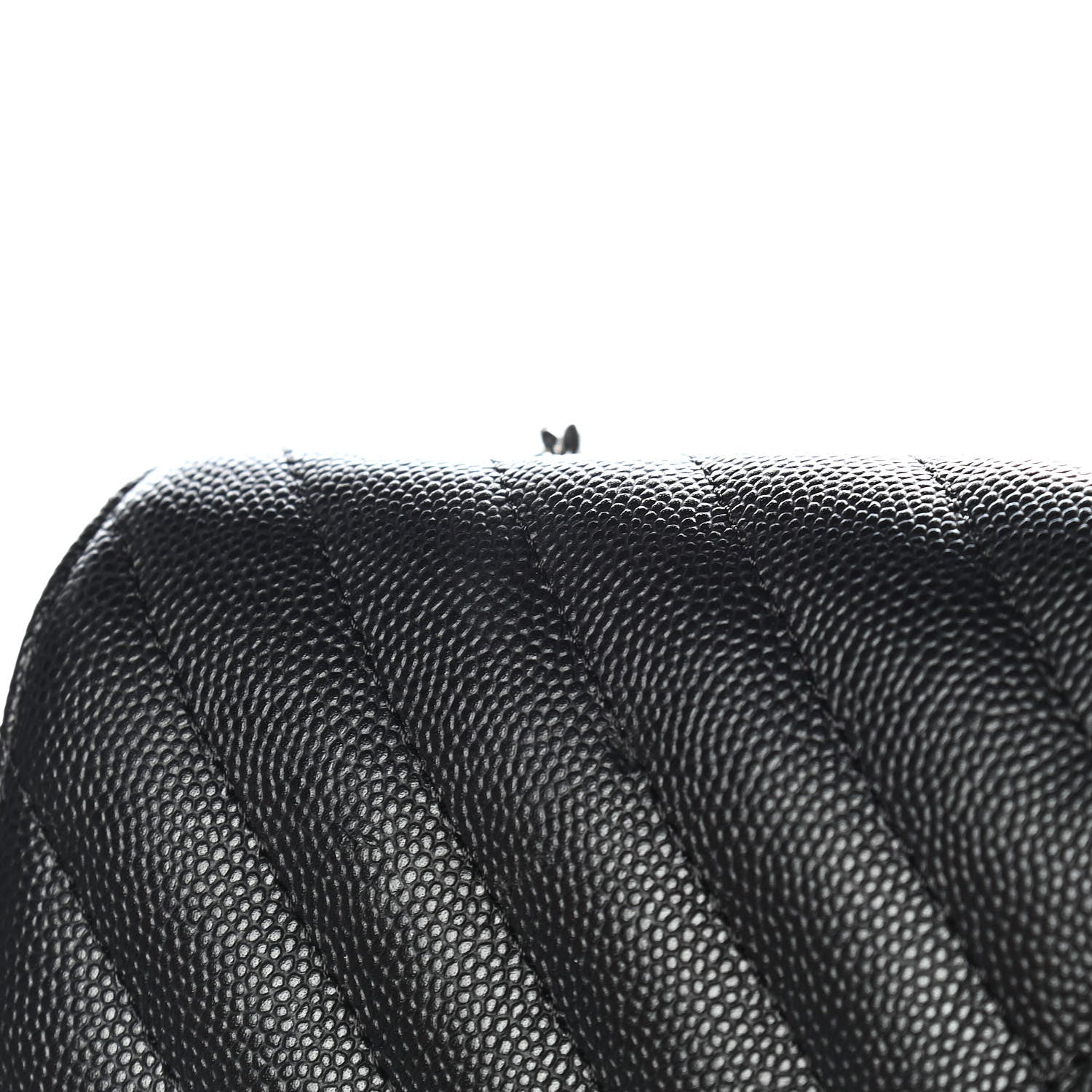 Chanel Caviar Chevron Quilted Mini Rectangular Flap Black 11 of 11